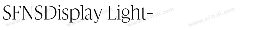 SFNSDisplay Light字体转换